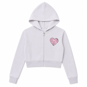BANDANA HEART ZIP UP HOODIE