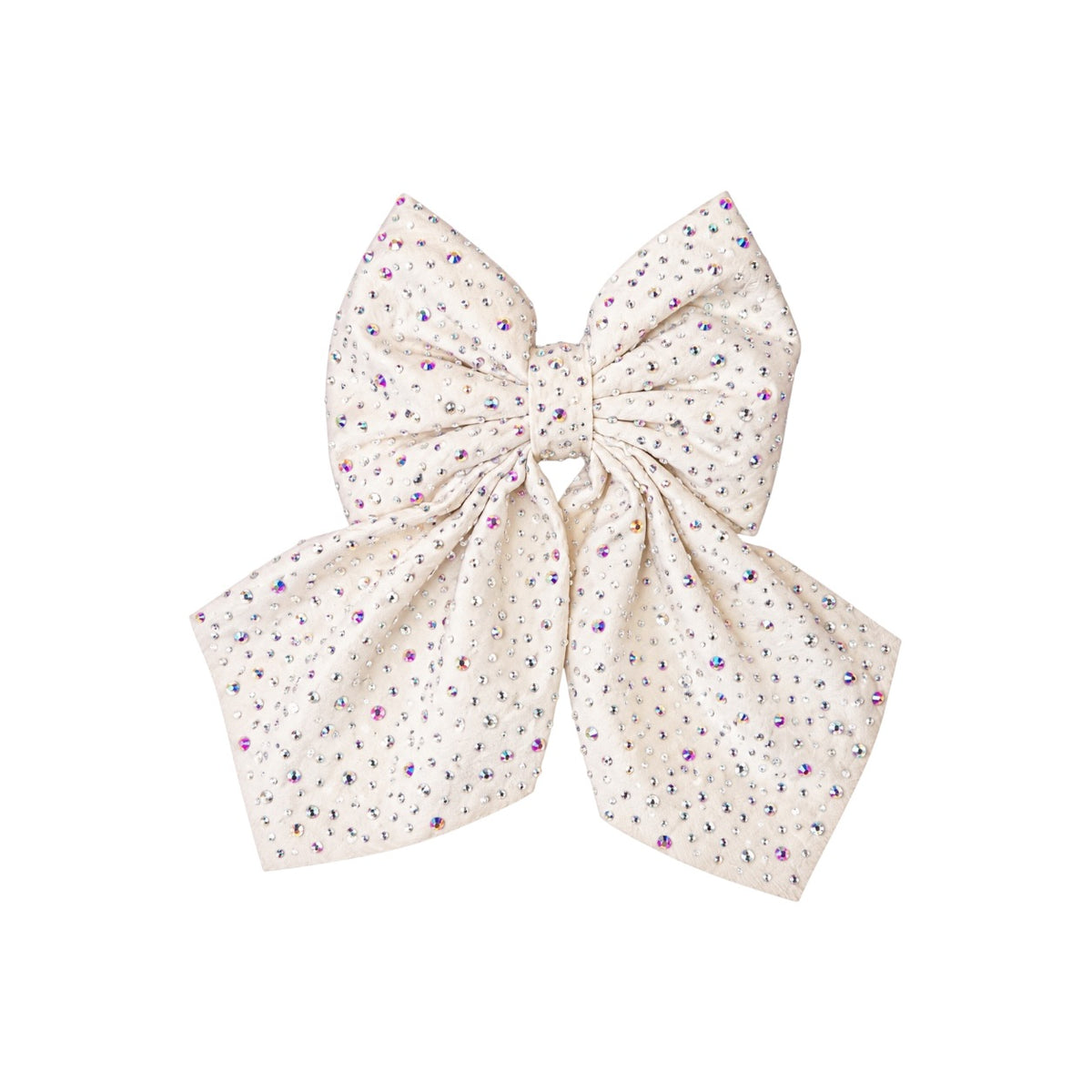CRYSTAL VELVET XL BOW CLIP