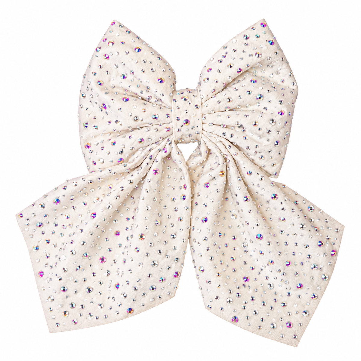 CRYSTAL VELVET XL BOW CLIP
