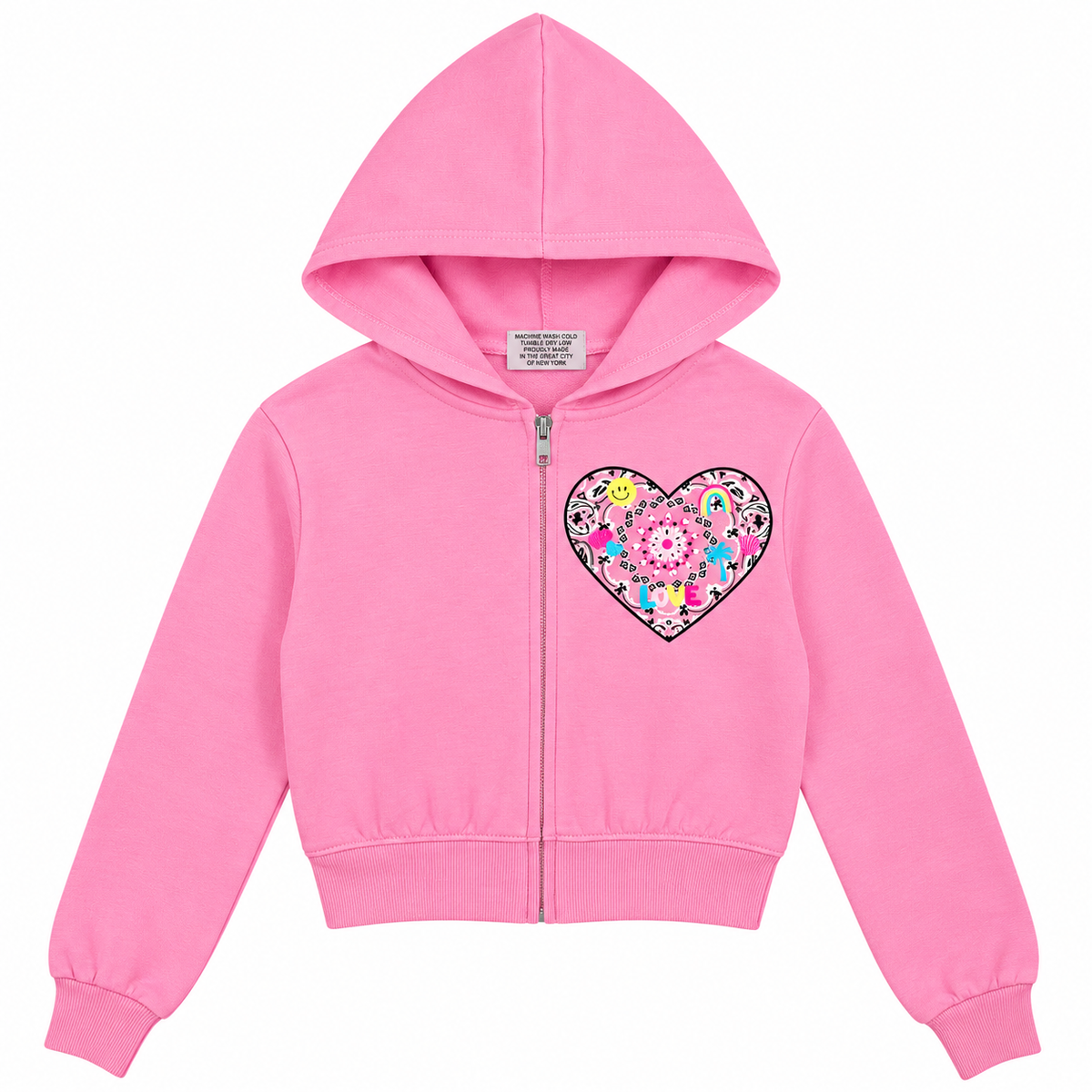 ICON BANDANA HEART ZIP UP HOODIE