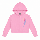 OMBRÉ BOLT ZIP UP HOODIE