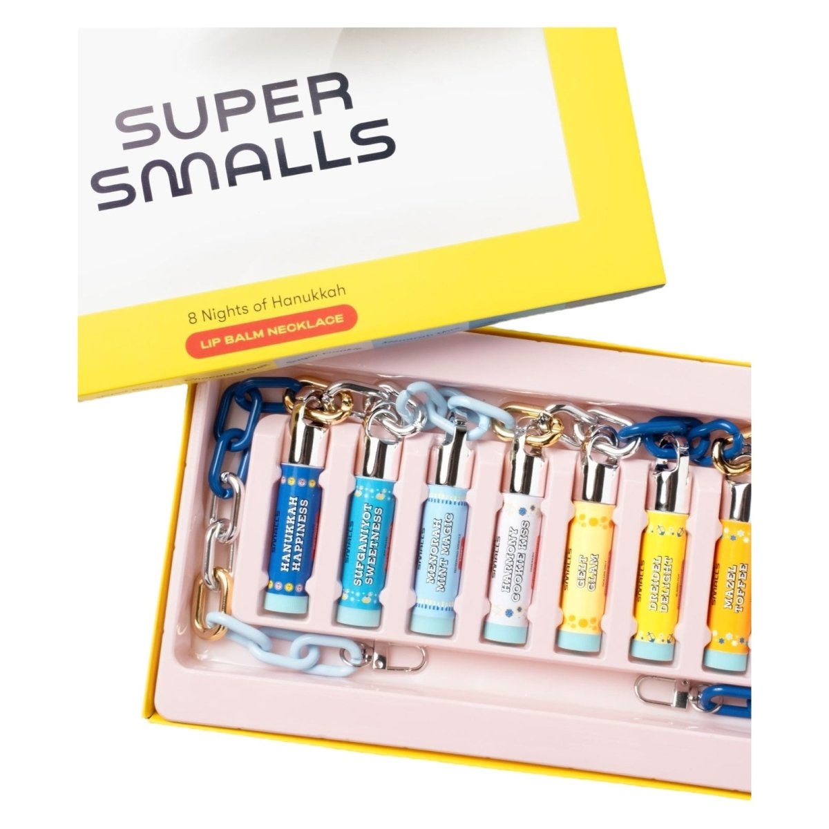 8 NIGHTS OF HANUKKAH LIP BALM NECKLACE (PREORDER) - SUPER SMALLS