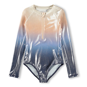 NECKY GLOWING FADE METALLIC LONG SLEEVE ONE PIECE SWIMSUIT (PREORDER) - ONE PIECE SWIMSUIT