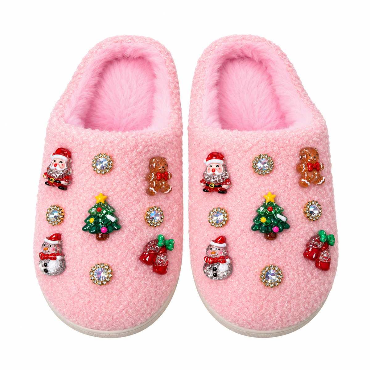 CHRISTMAS CHARM FUZZY SLIPPERS (PREORDER)