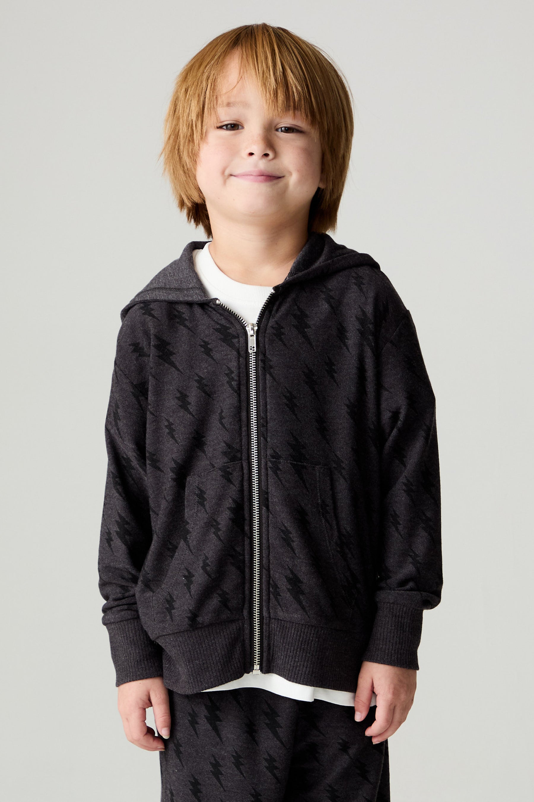 STORM BOLT ZIP UP HOODIE (PREORDER) - CHASER KIDS - HOODIES