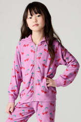 CHERRY SWEETHEART ZIP UP HOODIE (PREORDER) - CHASER KIDS - HOODIES