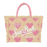 SAINT BARTH HEARTS STRAW COLETTE BAG (PREORDER)
