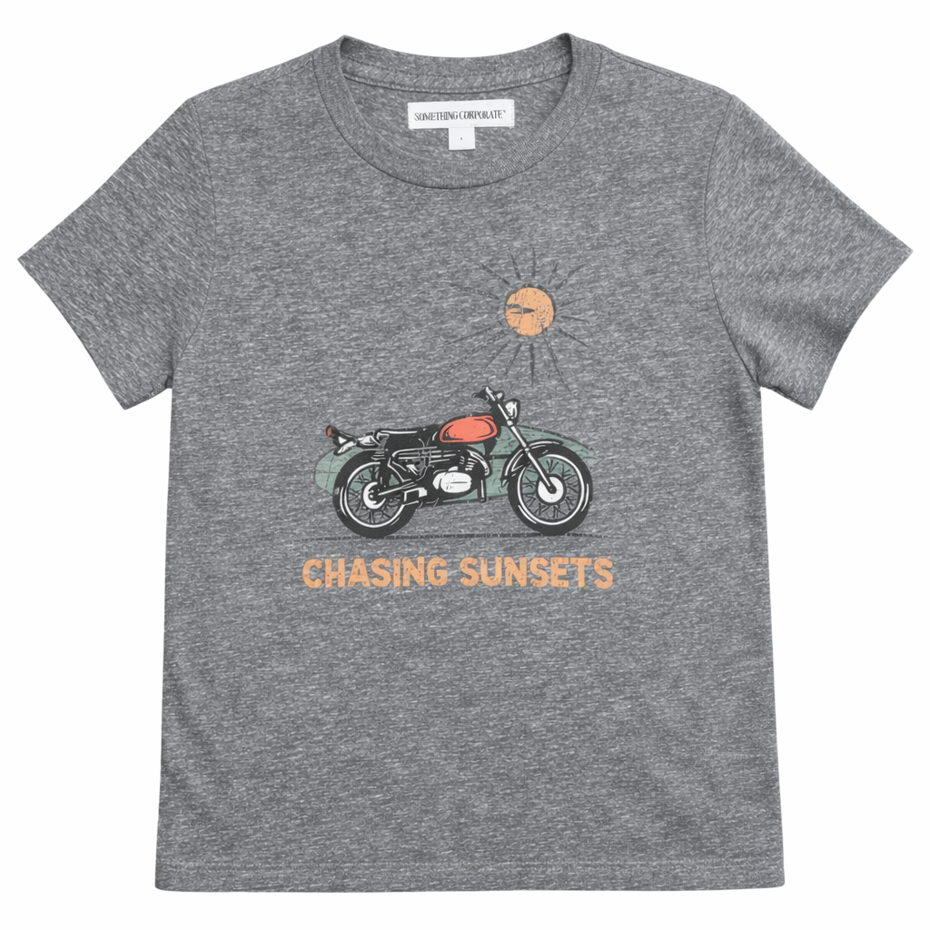 CHASING SUNSETS MOTORCYCLE TSHIRT - SHORT SLEEVE TOPS