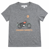 CHASING SUNSETS MOTORCYCLE TSHIRT - SHORT SLEEVE TOPS