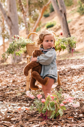 GEORGINA CHERRY DENIM TOP AND BLOOMERS SET (PREORDER)