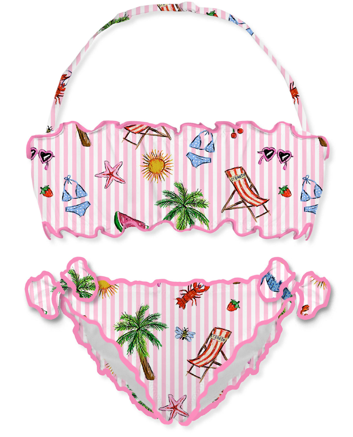 SUMMER SKETCH STRIPE EMY TWO PIECE BIKINI (PREORDER)