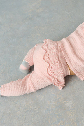 WILLIANE KNITTED CARDIGAN AND RUFFLE LEGGINGS SET (PREORDER)