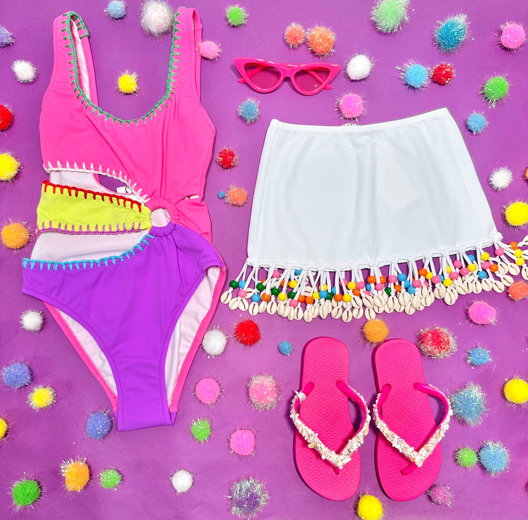 AYANA  COLORBLOCK CUTOUT ONE PIECE SWIMSUIT