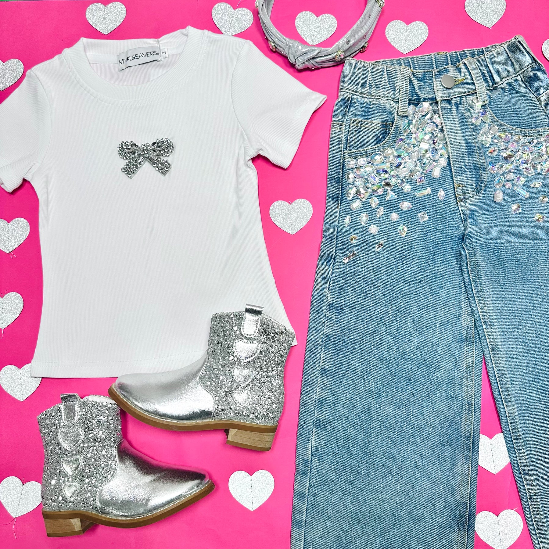 ESME CRYSTAL BOW TSHIRT