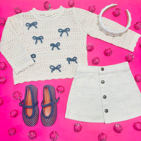 BOWS CROCHET SWEATER