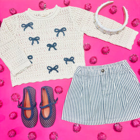 BOWS CROCHET SWEATER