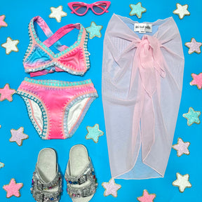 PASTEL SHEER SARONG WRAP COVER UP