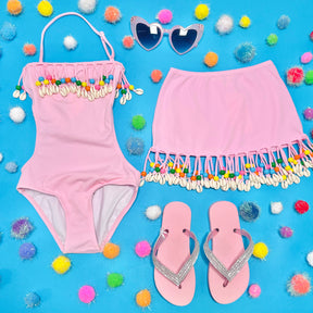 DYLAN BEADED FRINGE SKIRT