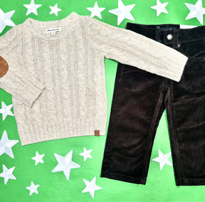 CABLE KNIT FISHERMAN SWEATSHIRT