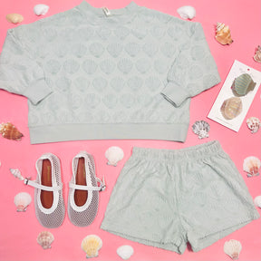 SEASHELLS KARLI SWEATSHIRT AND SHORTS SET
