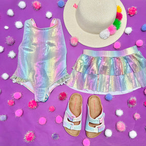 IRIDESCENT ONE PIECE SWIMSUIT