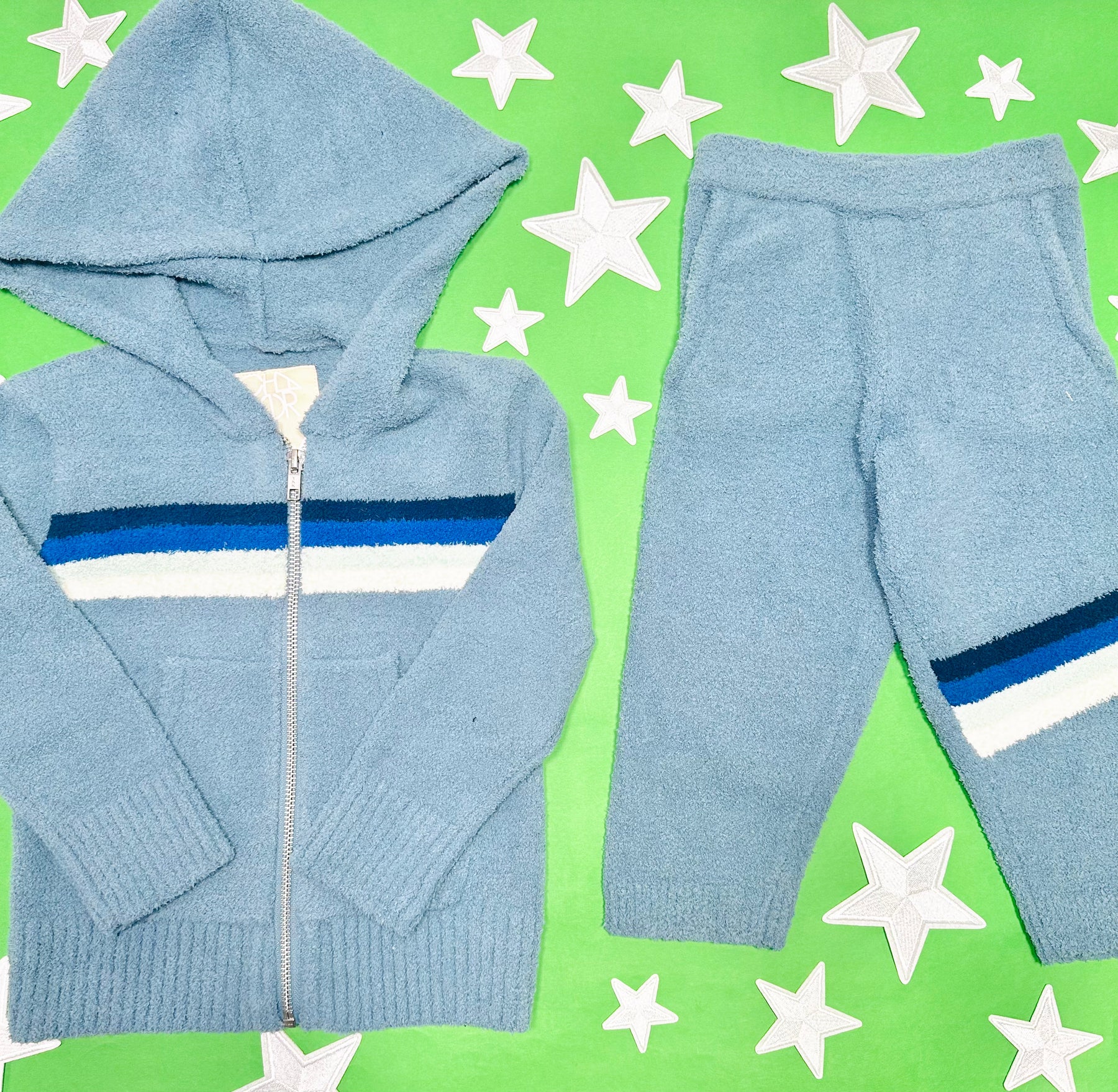 TAHOE STRIPE FUZZY FLEECE LOUNGE PANTS