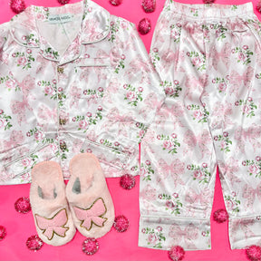 VINTAGE BOW SILKY SET