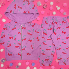 CHERRY SWEETHEART ZIP UP HOODIE - CHASER KIDS - HOODIES