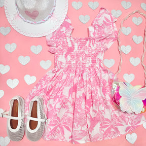 PINK PARADISE SMOCKED DRESS
