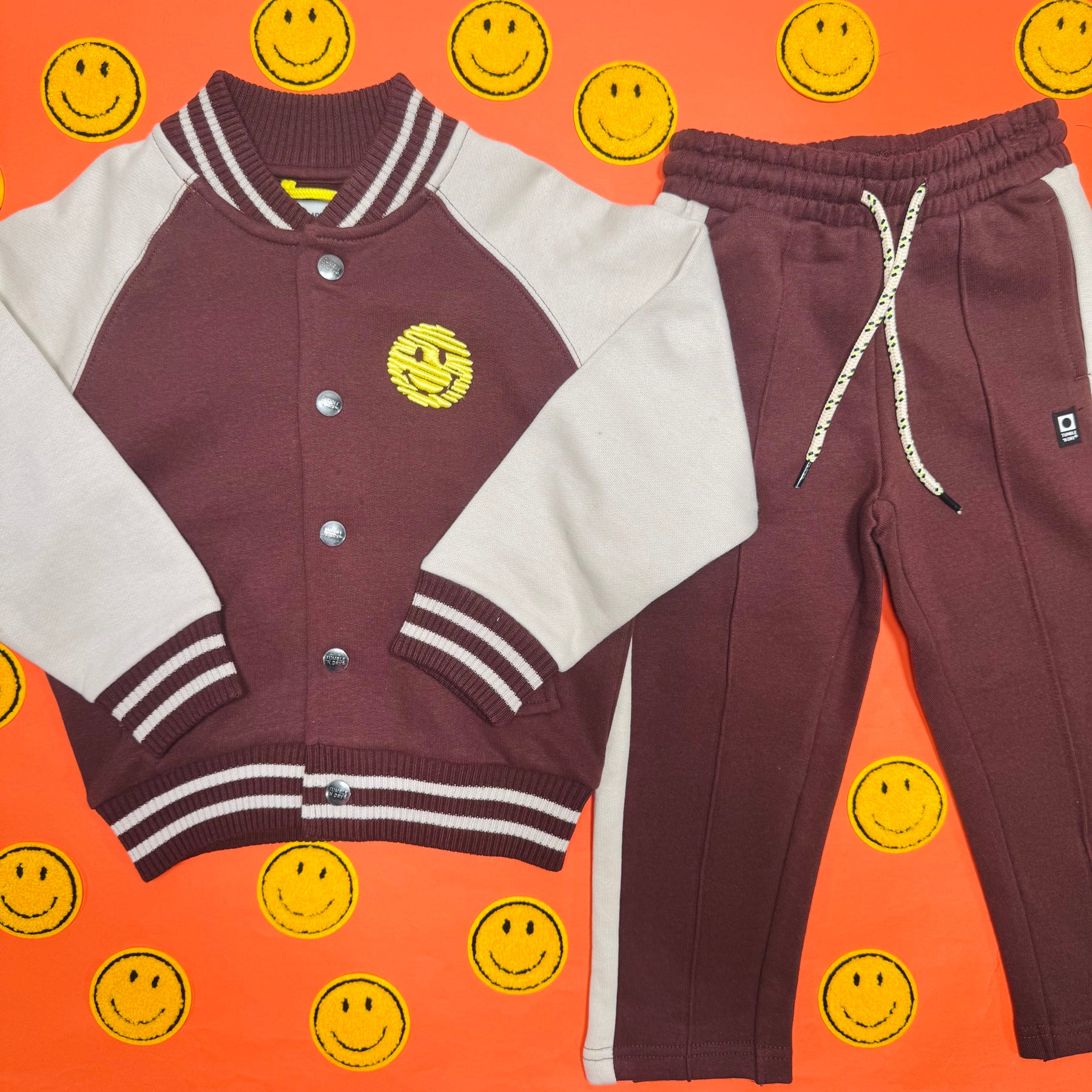 VARSITY SMILEY BITTER CHOCOLATE JACKET