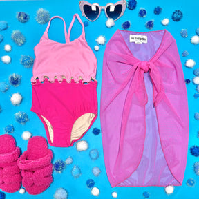 CAMMY LOOP COLOR BLOCK ONE PIECE SWIMSUIT