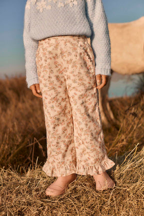 FLORALI CORDUROY RUFFLE PANTS (PREORDER)