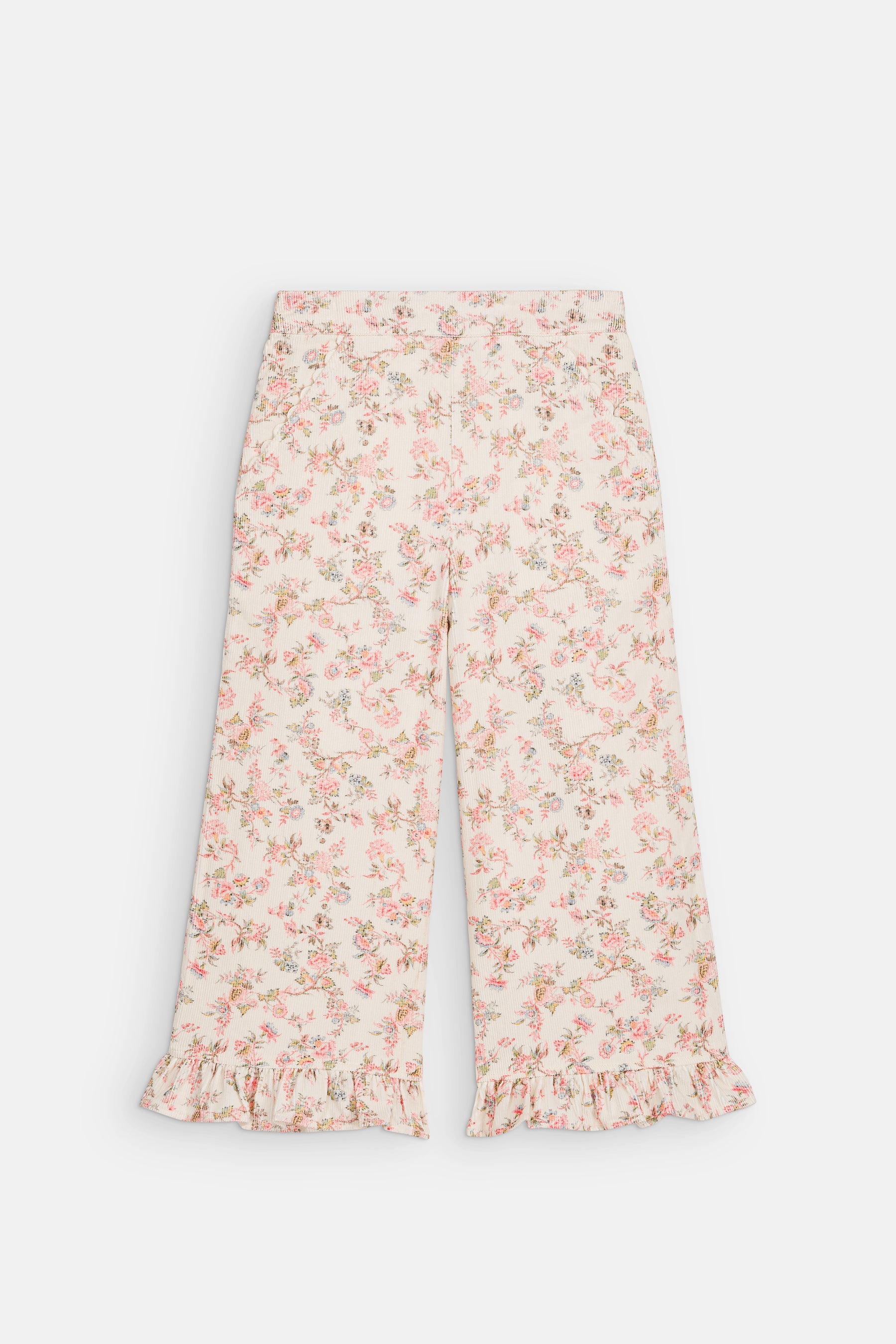 FLORALI CORDUROY RUFFLE PANTS (PREORDER)