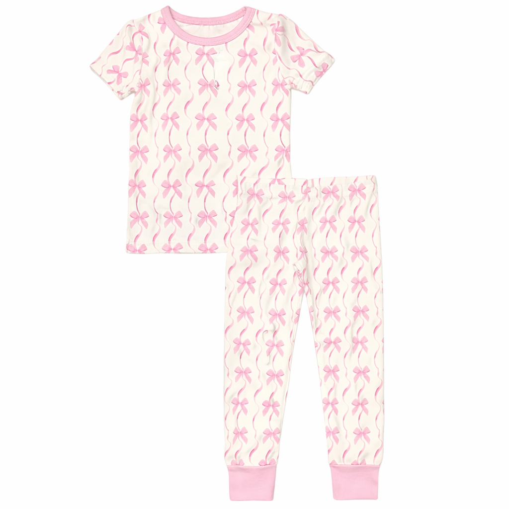 BOWS BAMBOO SHORT SLEEVE PAJAMAS