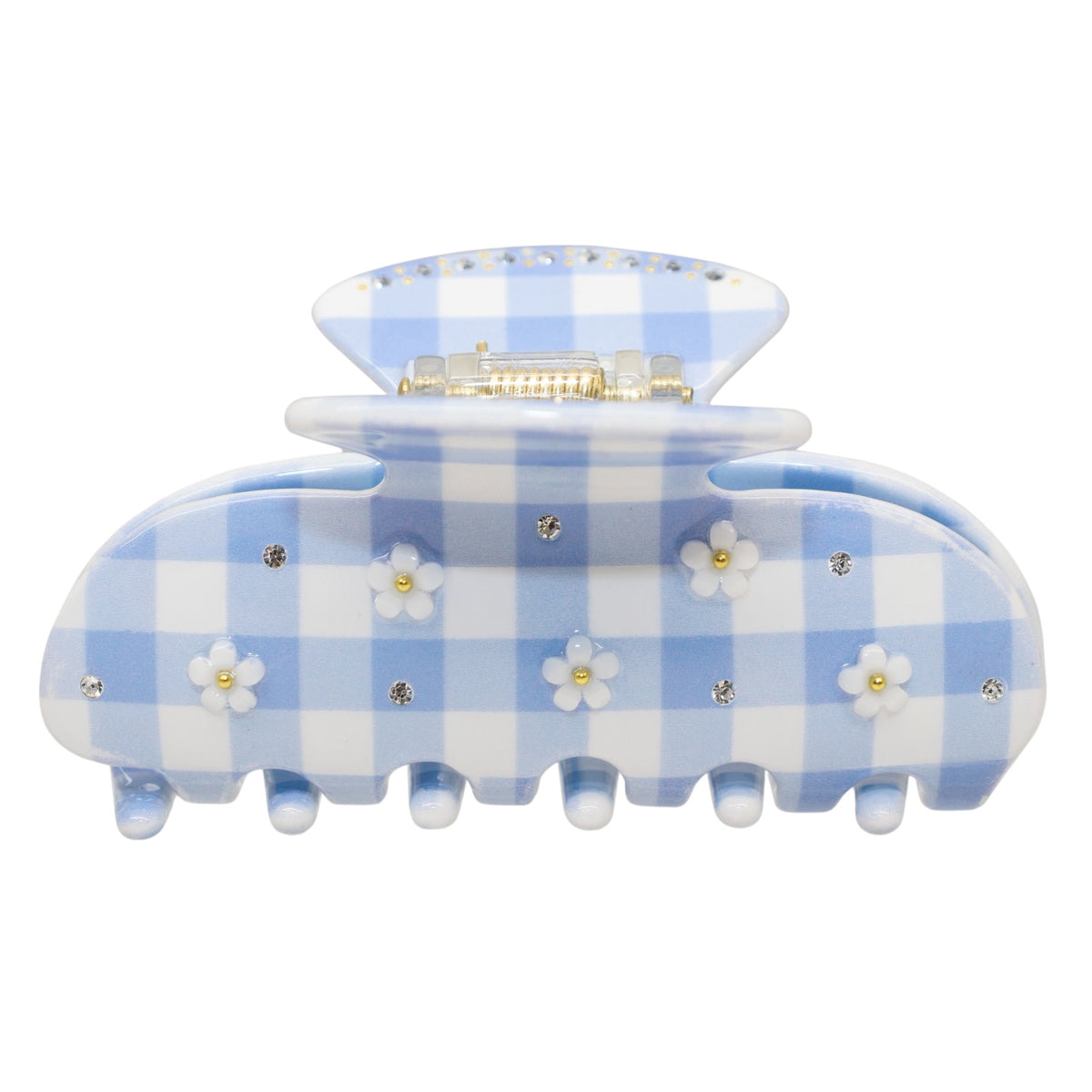 DAISY BLUE PICNIC SWEETHEART CLAW CLIP