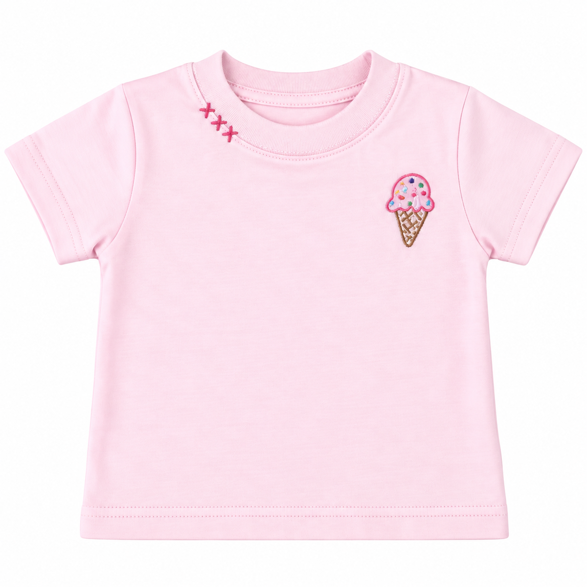 ICE CREAM CONE W/ SPRINKLES EMBROIDERED TSHIRT (PREORDER)