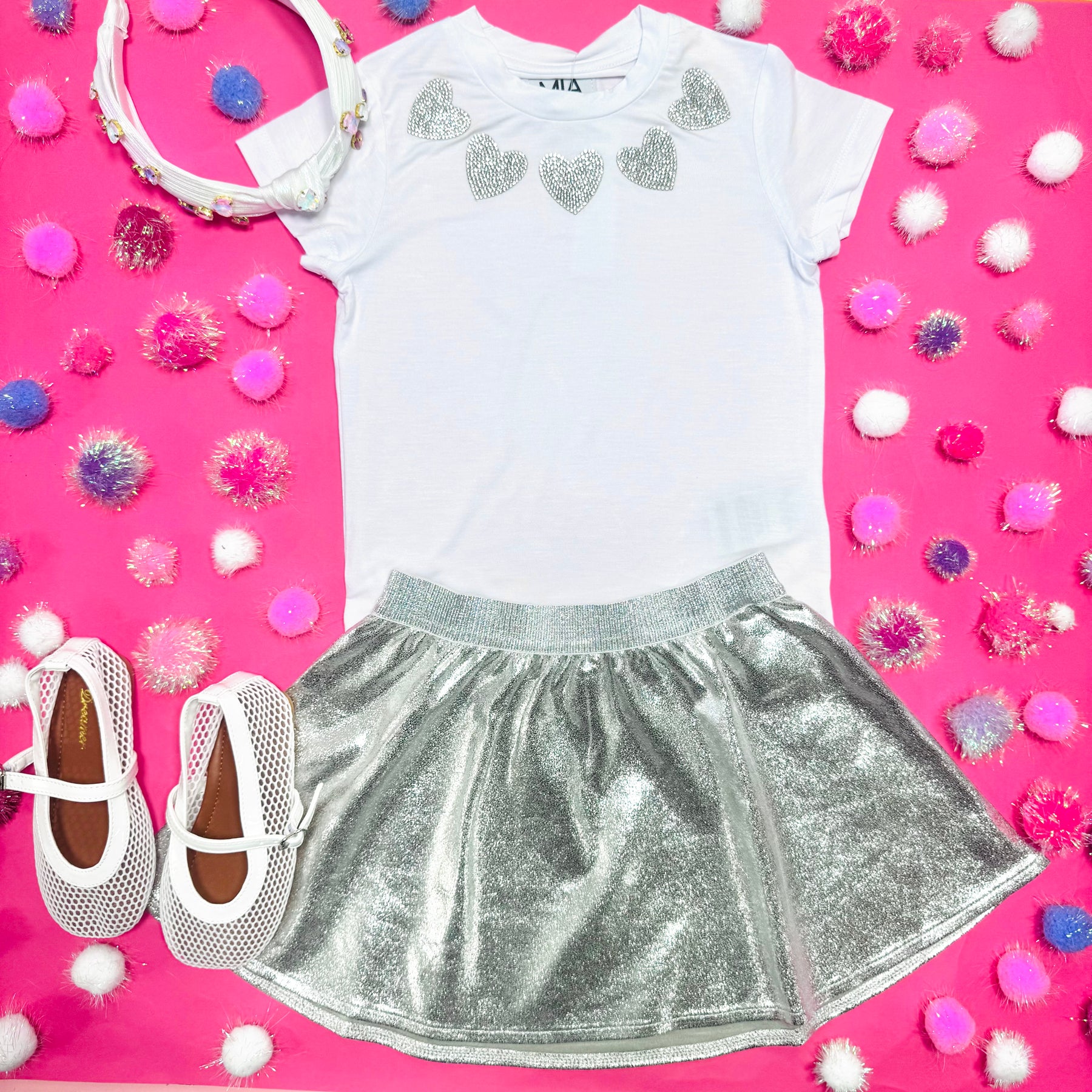 CRYSTAL HEART TOP - MIA NEW YORK - SHORT SLEEVE TOPS