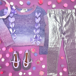 STUDDED METALLIC LEGGINGS