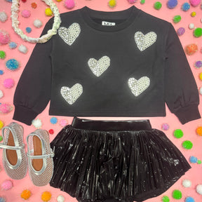 PEARL HEART SWEATSHIRT - MIA NEW YORK - SWEATERS
