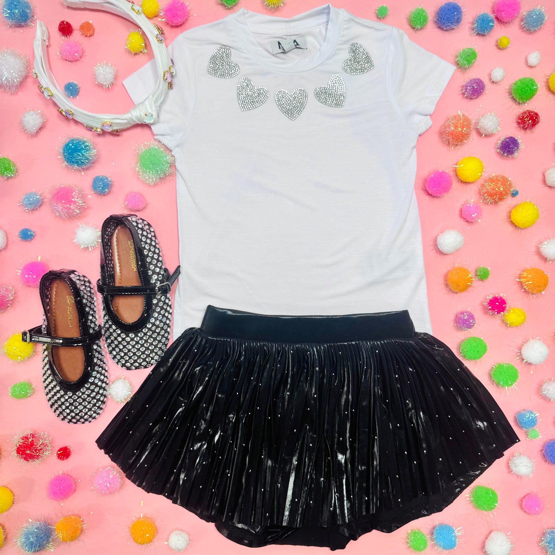 CRYSTAL HEART TOP - MIA NEW YORK - SHORT SLEEVE TOPS