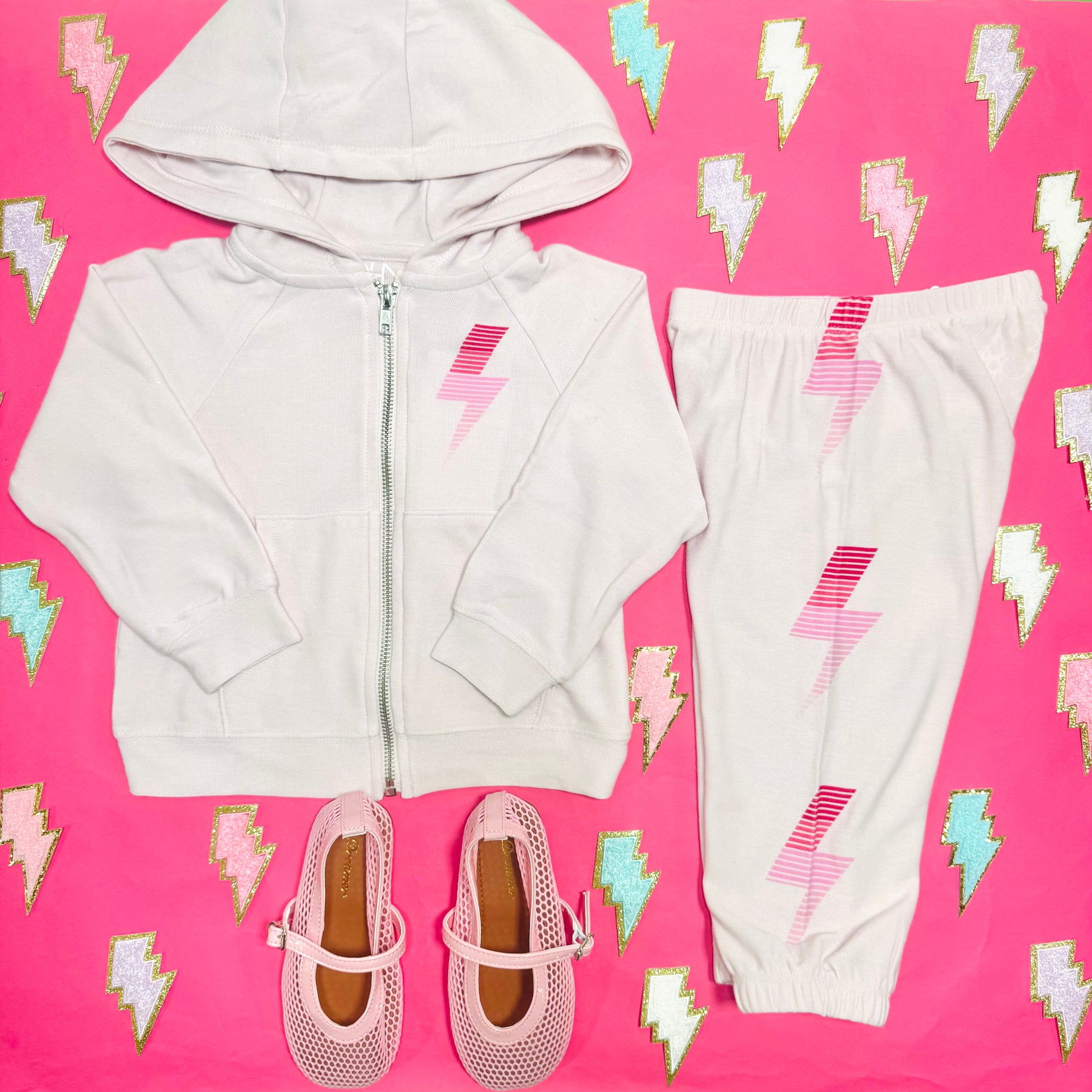 POWER BOLT ZIP UP HOODIE