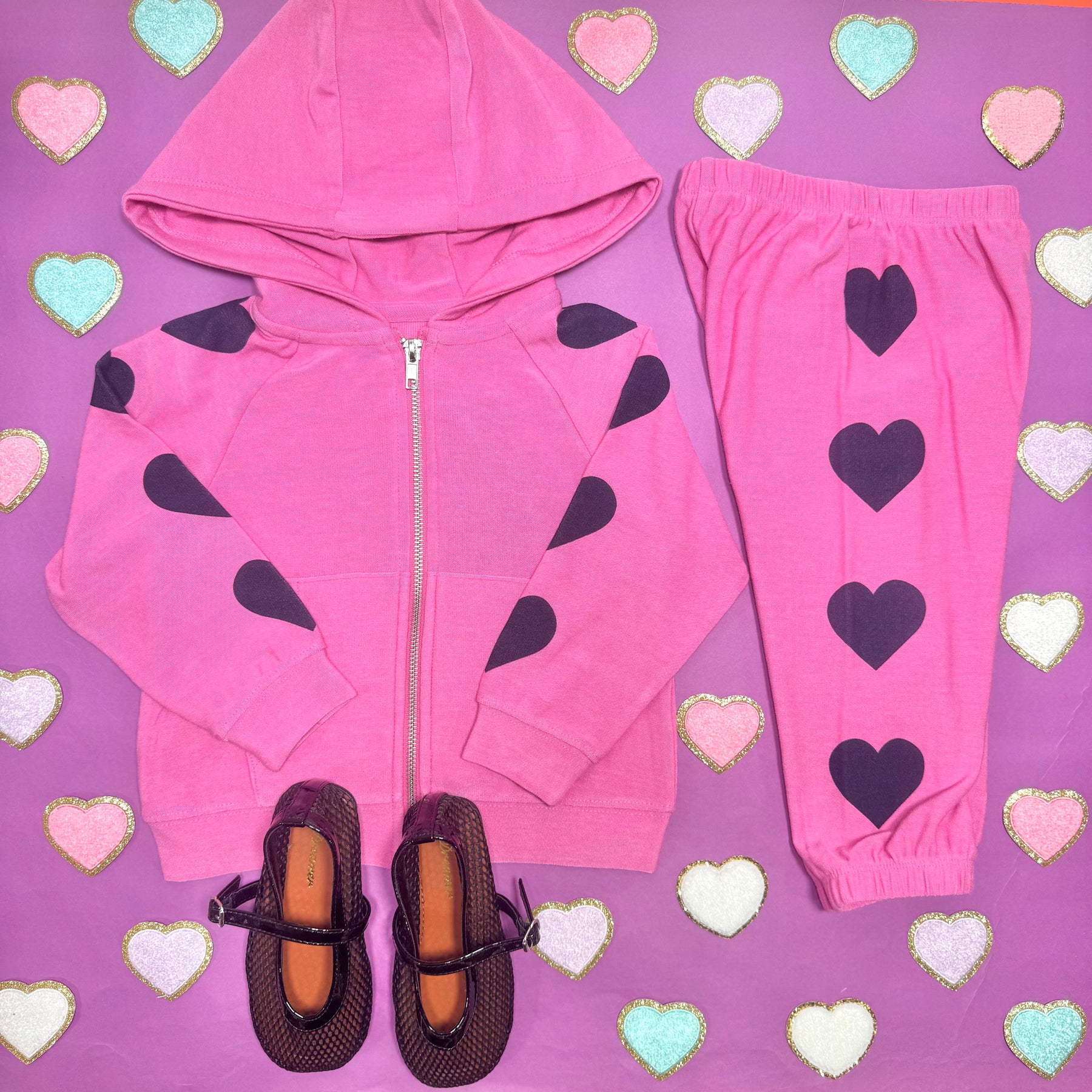 BIG LOVE HEARTS SWEATPANTS - CHASER KIDS - SWEATPANTS