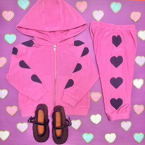 BIG LOVE HEARTS SWEATPANTS - CHASER KIDS - SWEATPANTS