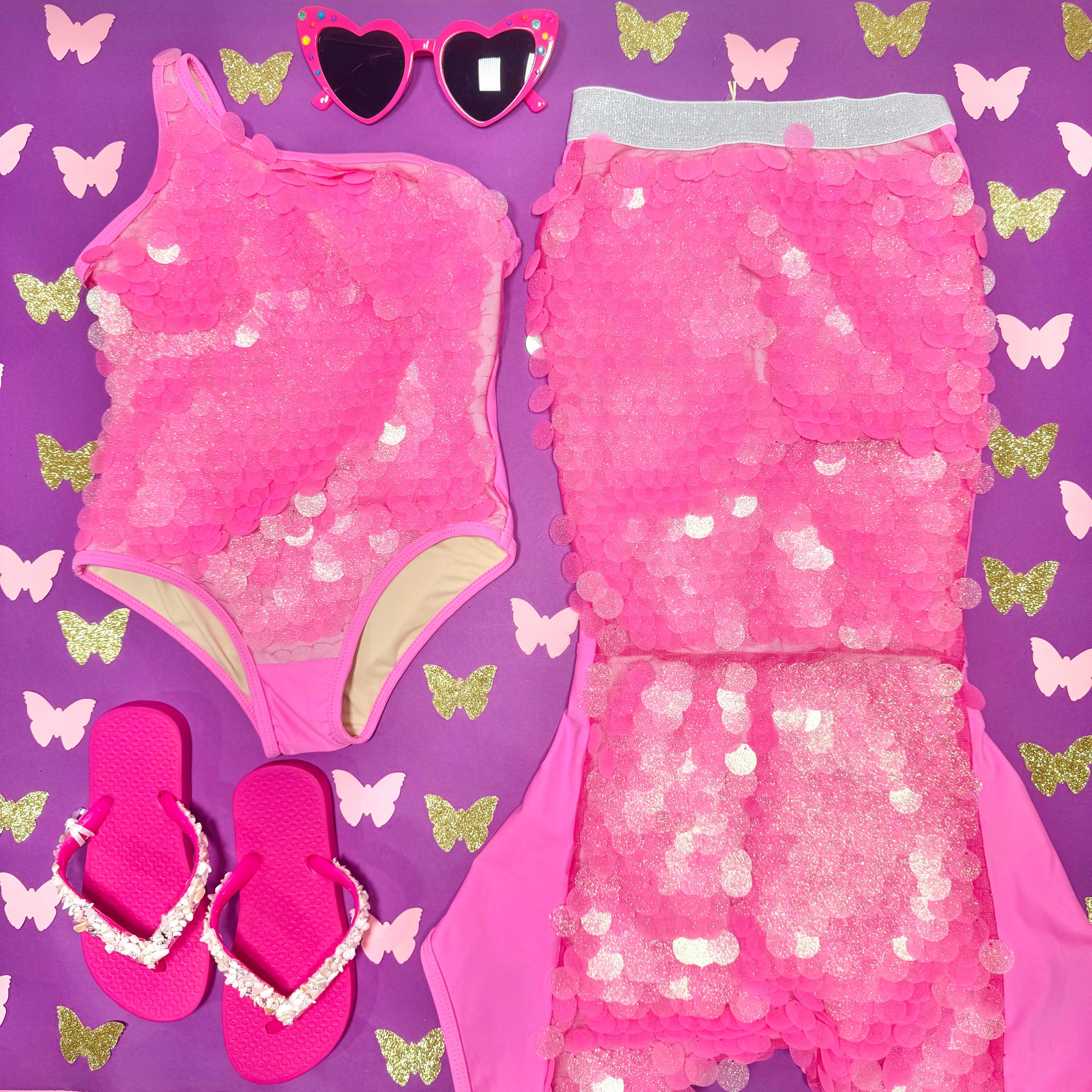 PAILLETTES ONE PIECE SWIMSUIT