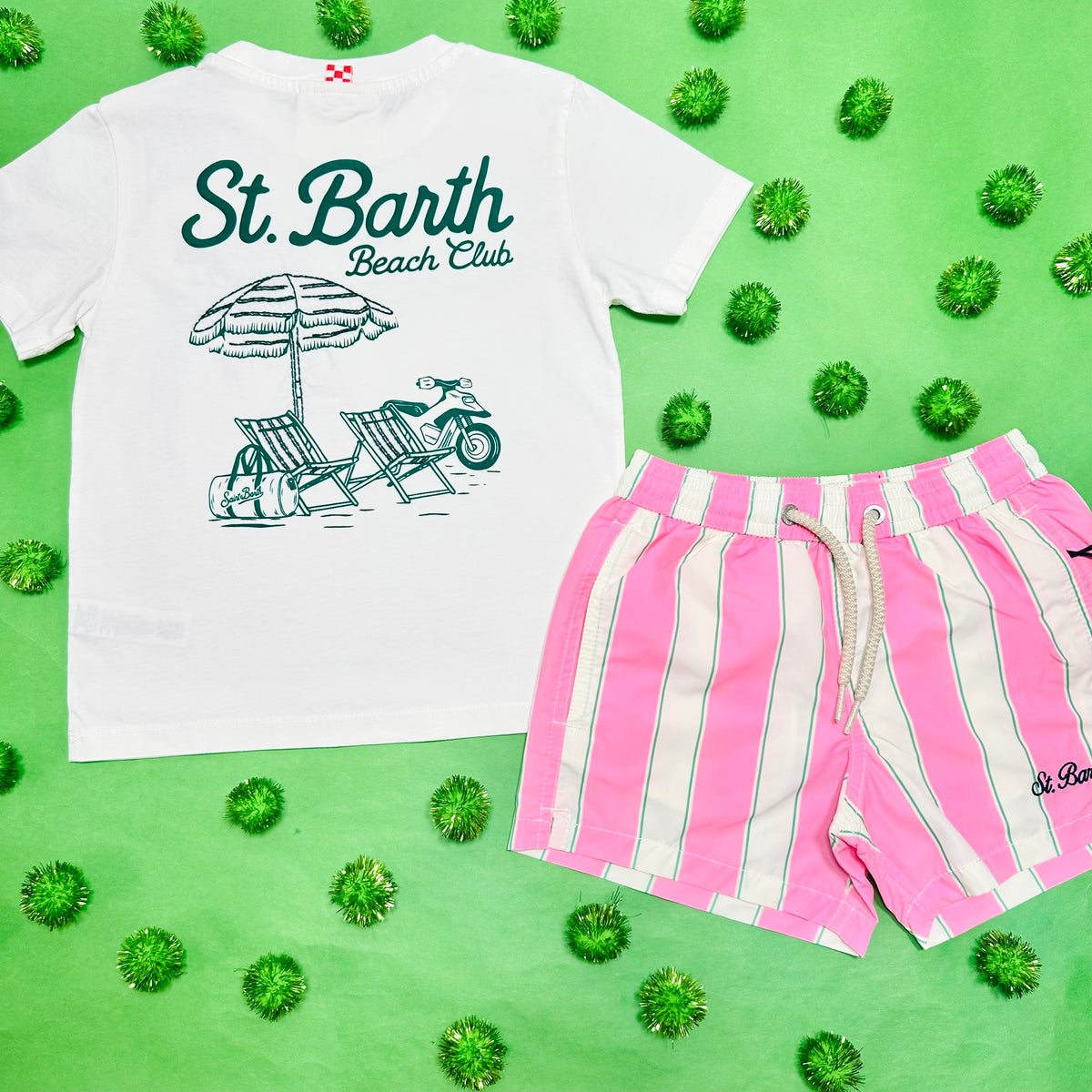 SAINT BARTH BEACH CLUB STRIPE SWIM TRUNKS
