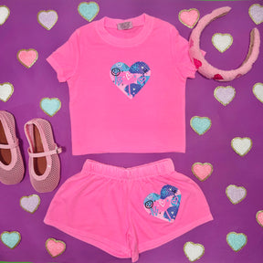 GRAFFITI HEART SHORTS - SHORTS
