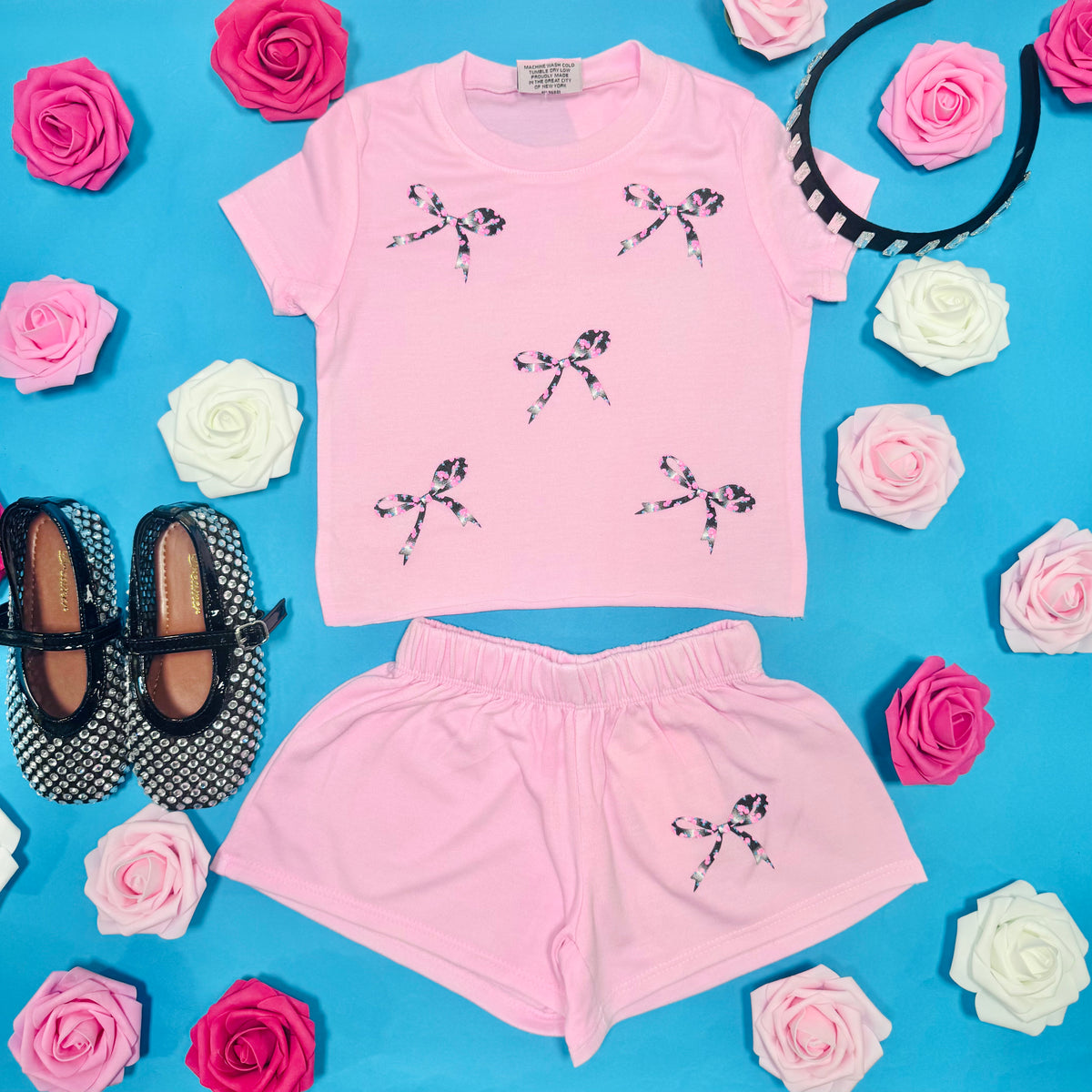 FLORAL BOW SHORTS - SHORTS
