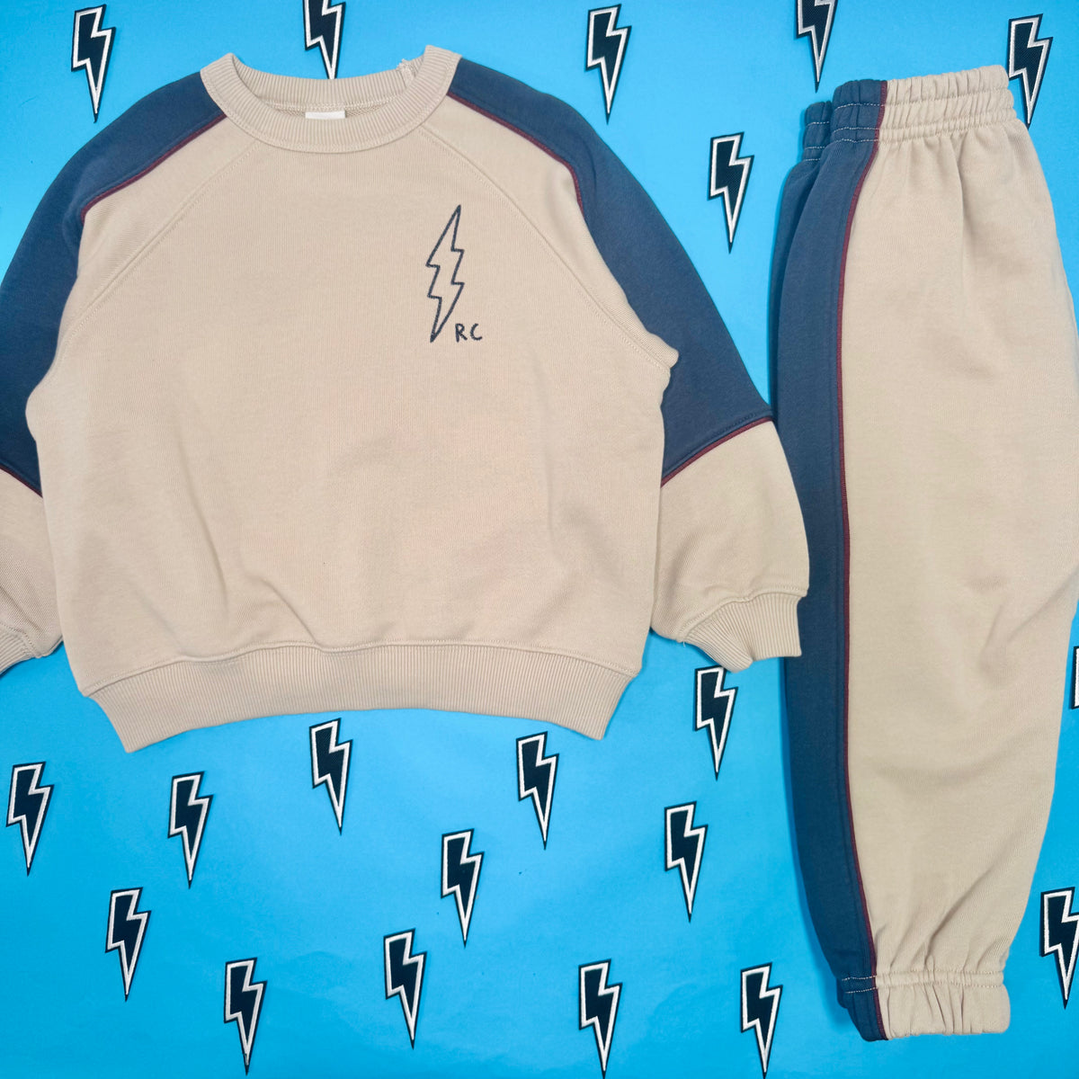 LIGHTNING BOLT PANELED SWEATSHIRT - SWEATERS