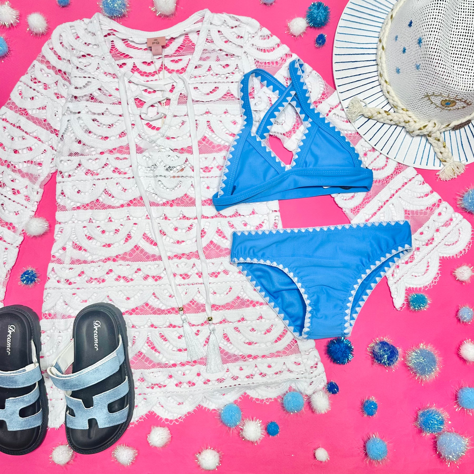 COASTLINE STITCHED TRIM TWO PIECE BIKINI