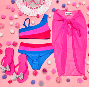 NEON SHEER SARONG WRAP COVER UP